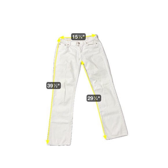 J.Crew Matchstick Womens White Denim Jeans Size 29R Straight Fit Classic Style - Picture 8 of 10